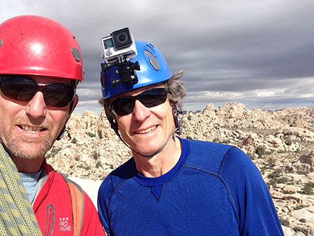 2 Guys Rock Climbing in Joshua Tree